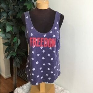 Wholesale Merchandising freedom red white blue tank top Woman’s size S